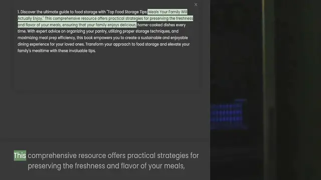 'Video thumbnail for 1. Discover the ultimate guide to food storage with Top Food Storage Tips Meals Your Family Will Actually Enjoy. This comprehensive resource offers practical strategies for preserving the freshness and flavor of your meals, ensuring that'