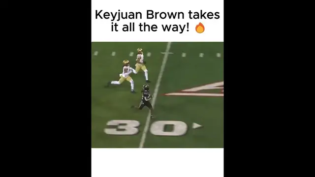 'Video thumbnail for Keyjuan Brown breaks free for 67 yards! 💨🔥'