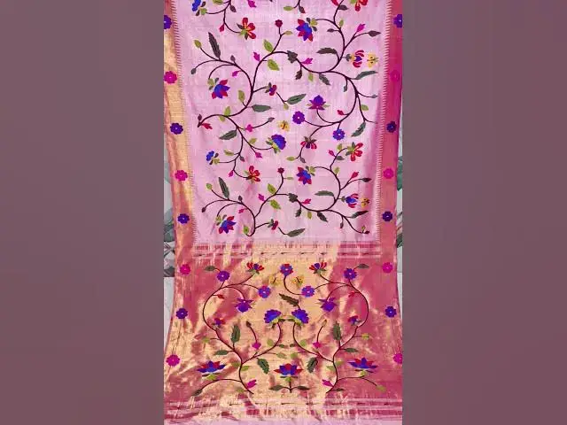 Video thumbnail for Yeola pure silk handwoven Paithani sarees #paithani #indianhandlooms #purehandlooms
