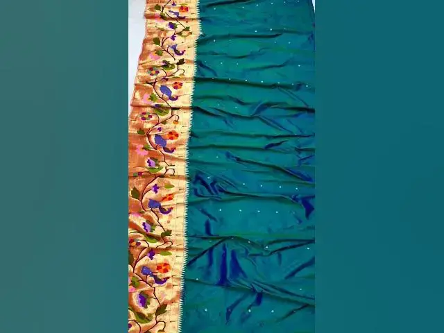 Video thumbnail for Unstitched paithani Lehenga fabric 4 meters #lehengalove #lehenga