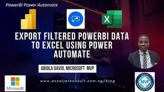 Video thumbnail for Export Filtered Power BI Data to Excel Online Using Power Automate