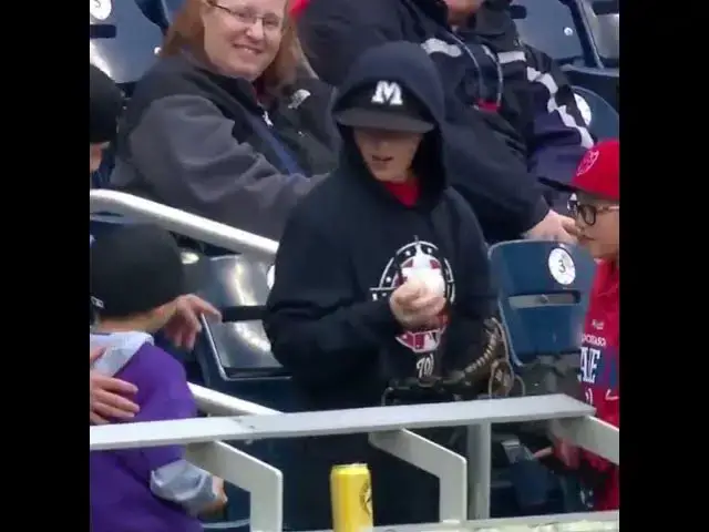 'Video thumbnail for Rockies & Nationals Fans Swap Home Run Souvenirs!'