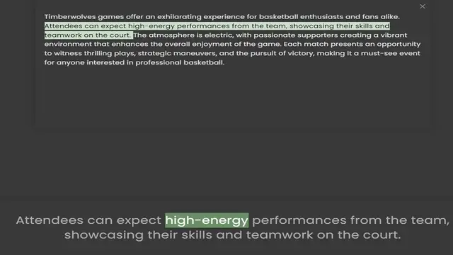 'Video thumbnail for Timberwolves games offer an exhilarating experience for basketball enthusiasts and fans alike. Attendees can expect high-energy performances from the team, showcasing their skills and teamwork on the court. The atmosphere is electric, wit'