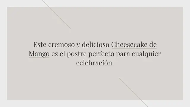 Video thumbnail for CHEESECAKE DE MANGO {sin horno}