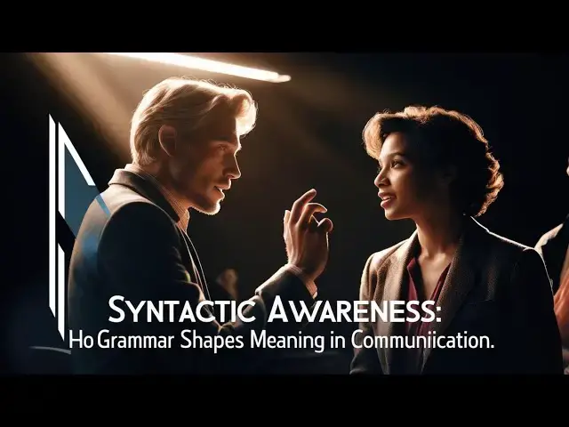 Video thumbnail for Syntactic Awareness: How Grammar Shapes Meaning in Communication