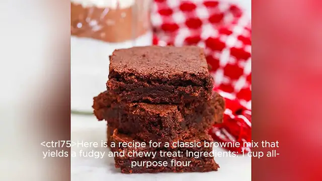 Video thumbnail for brownie mix recipe