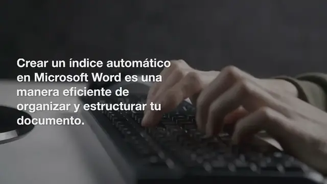 Video thumbnail for Cómo hacer un índice automático en Word paso a paso