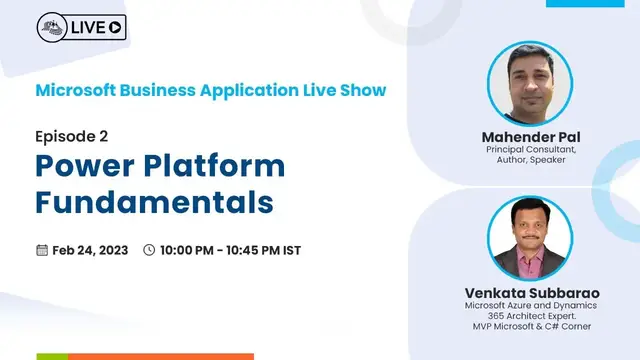 Video thumbnail for Power Platform Fundamentals - Microsoft Business Application Live Show Ep. 2