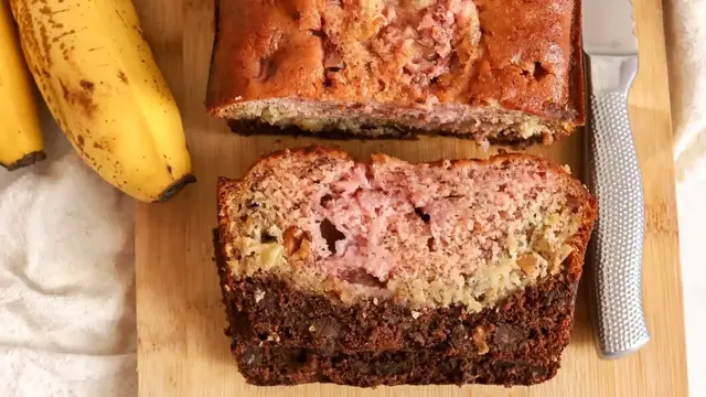 'Video thumbnail for The Sweetest 3-Layer Banana Split Bread Recipe'