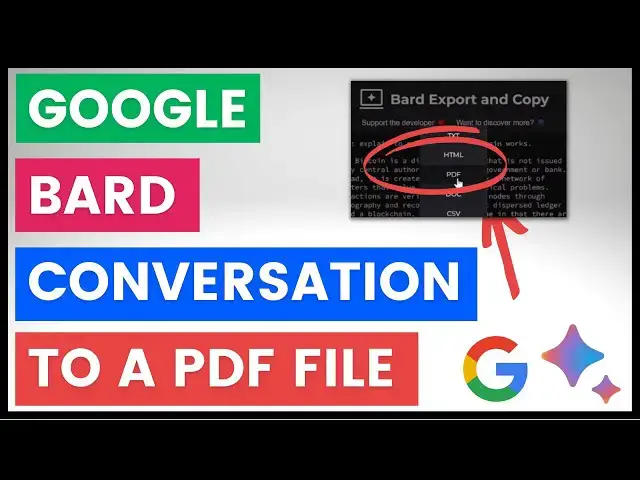 Video thumbnail for How To Save Google Bard Conversations As A PDF File?