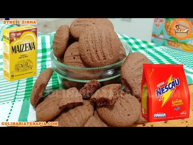 Video thumbnail for Sequilhos de Maizena e Nescau com Textura Super Leve e Crocantes