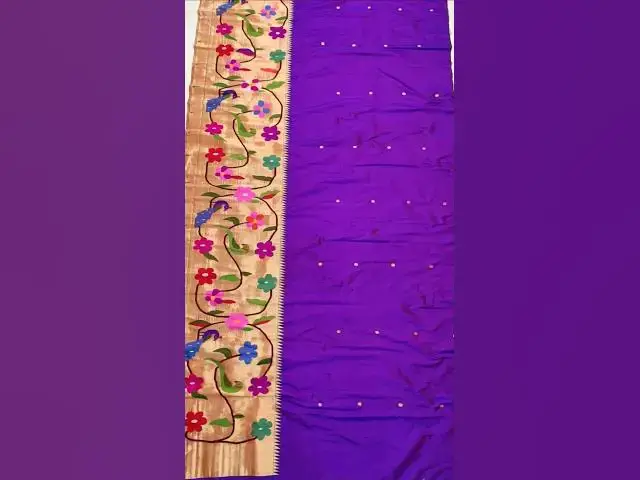 Video thumbnail for Unstitched paithani Lehenga fabric pure silk and tissue #paithani #indianhandlooms #indianattire