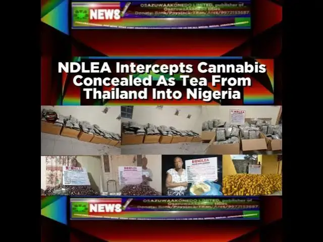 Video thumbnail for NDLEA Intercepts Cannabis Concealed As Tea From Thailand Into Nigeria