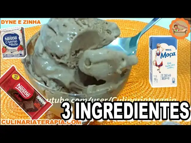 Video thumbnail for Como Fazer Sorvete de Chocolate com 3 Ingredientes Ensinado por Especialista da Culinária