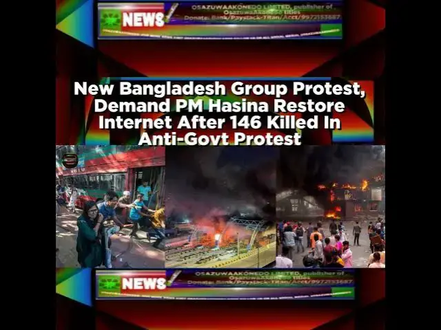 Video thumbnail for New Bangladesh Group Protest, Demand PM Hasina Restore Internet After 146 Killed In Anti-Govt Pro...