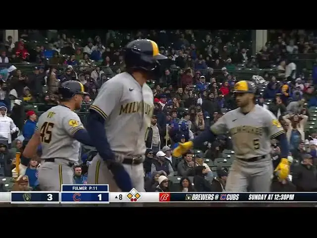 'Video thumbnail for William Contreras CRANKS a Two-Run Single! | Milwaukee Brewers | 4/1/2023'