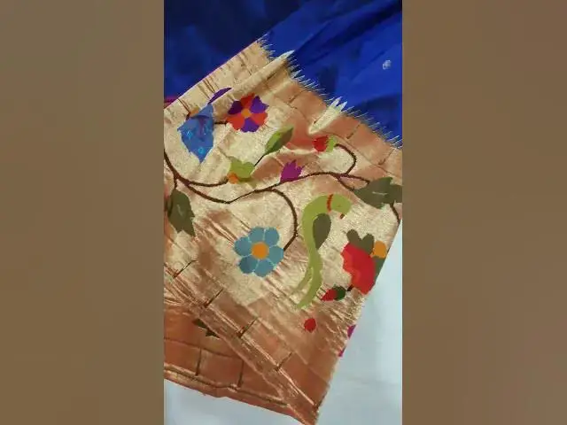 Video thumbnail for Grace in Every Weave – Ink Blue Paithani Lehenga for Royal Weddings#lehenga #lehengalove