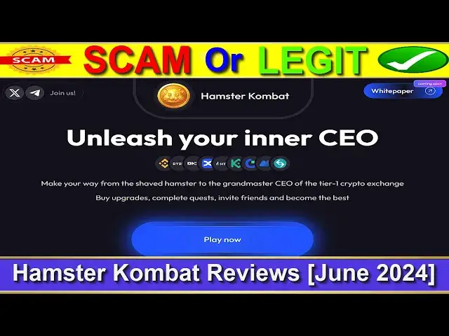 Video thumbnail for Hamster Kombat Reviews (June 2024) - Is Hamsterkombat.io A Fake Crypto Trading Site? Find Out! |