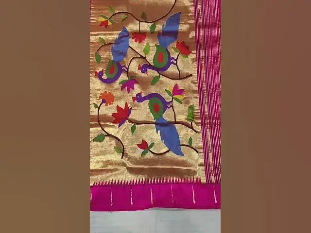 Video thumbnail for Single munia paithani sarees #paithani #indianhandlooms #silksaree