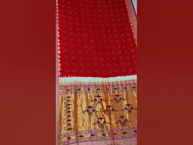 Video thumbnail for Bandhani Paithani sarees Trending 2025, #bandhani #paithani #gujrathi