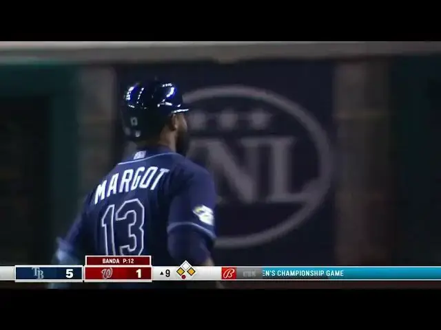 'Video thumbnail for Manuel Margot CRANKS a RBI Sacrifice-Fly, Scoring Isaac Paredes! | Tampa Bay Rays | 4/3/2023'