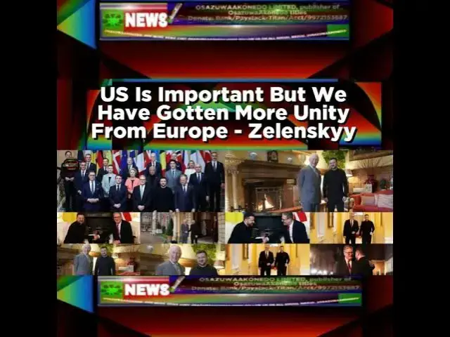 Video thumbnail for US Is Important But We Have Gotten More Unity From Europe - Zelenskyy