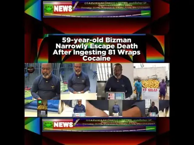 Video thumbnail for 59-year-old Bizman Narrowly Escape Death After Ingesting 81 Wraps Cocaine