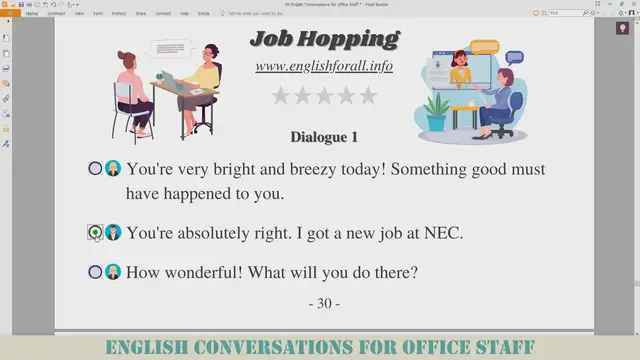 Video thumbnail for Job Hopping -  English Conversations for Office Staff