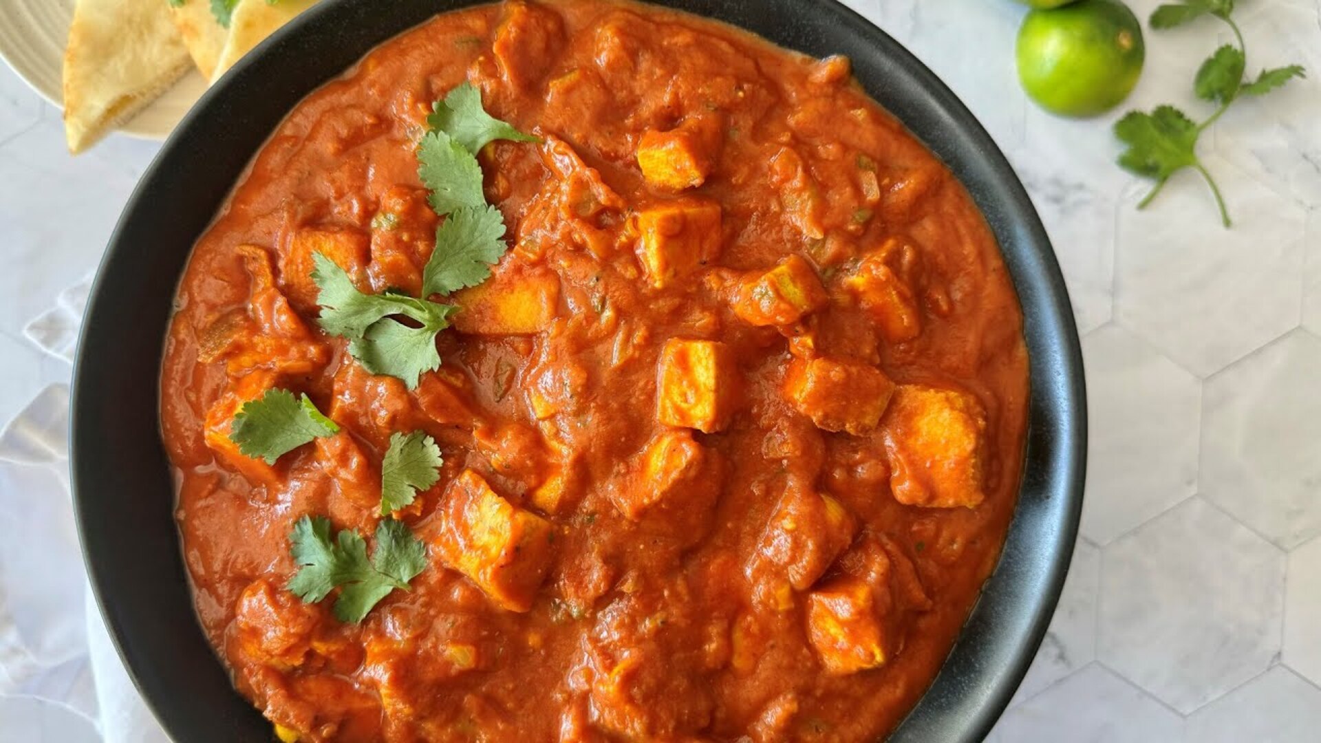 Video thumbnail for One-Pan Tofu Tikka Masala Recipe