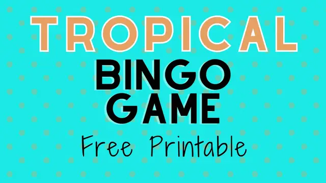 'Video thumbnail for Tropical Bingo Free Printable'