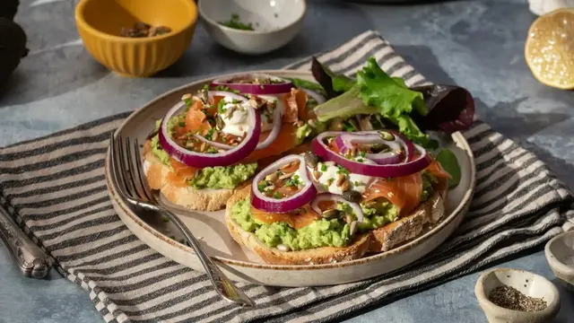 'Video thumbnail for British Bistro Smoked Salmon Avocado Toast Recipe'
