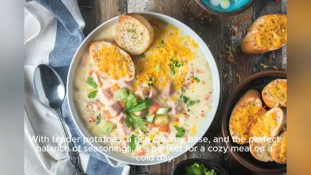 Video thumbnail for creamy potato soup recipe