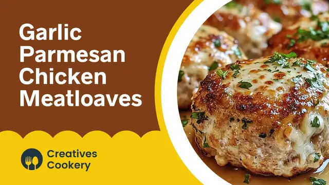 'Video thumbnail for Garlic Parmesan Chicken Meatloaves'