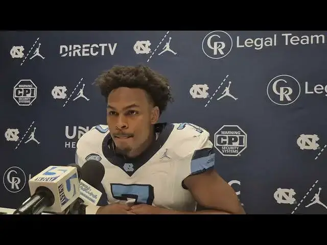 Video thumbnail for #UNC linebacker Khmori House after loss to Wake Forest