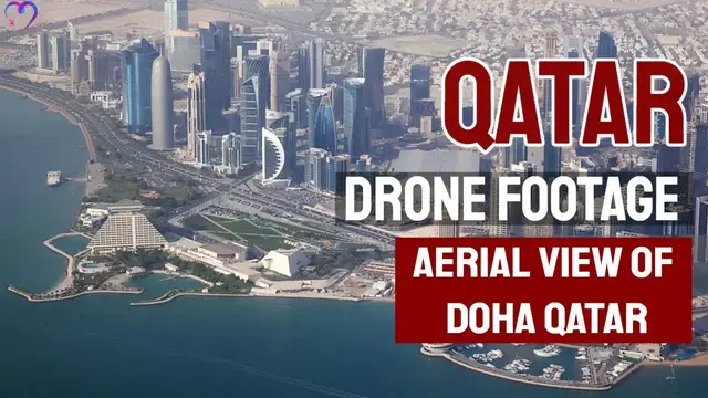 'Video thumbnail for Qatar Drone Footage - Aerial view of Doha Qatar 🚁'