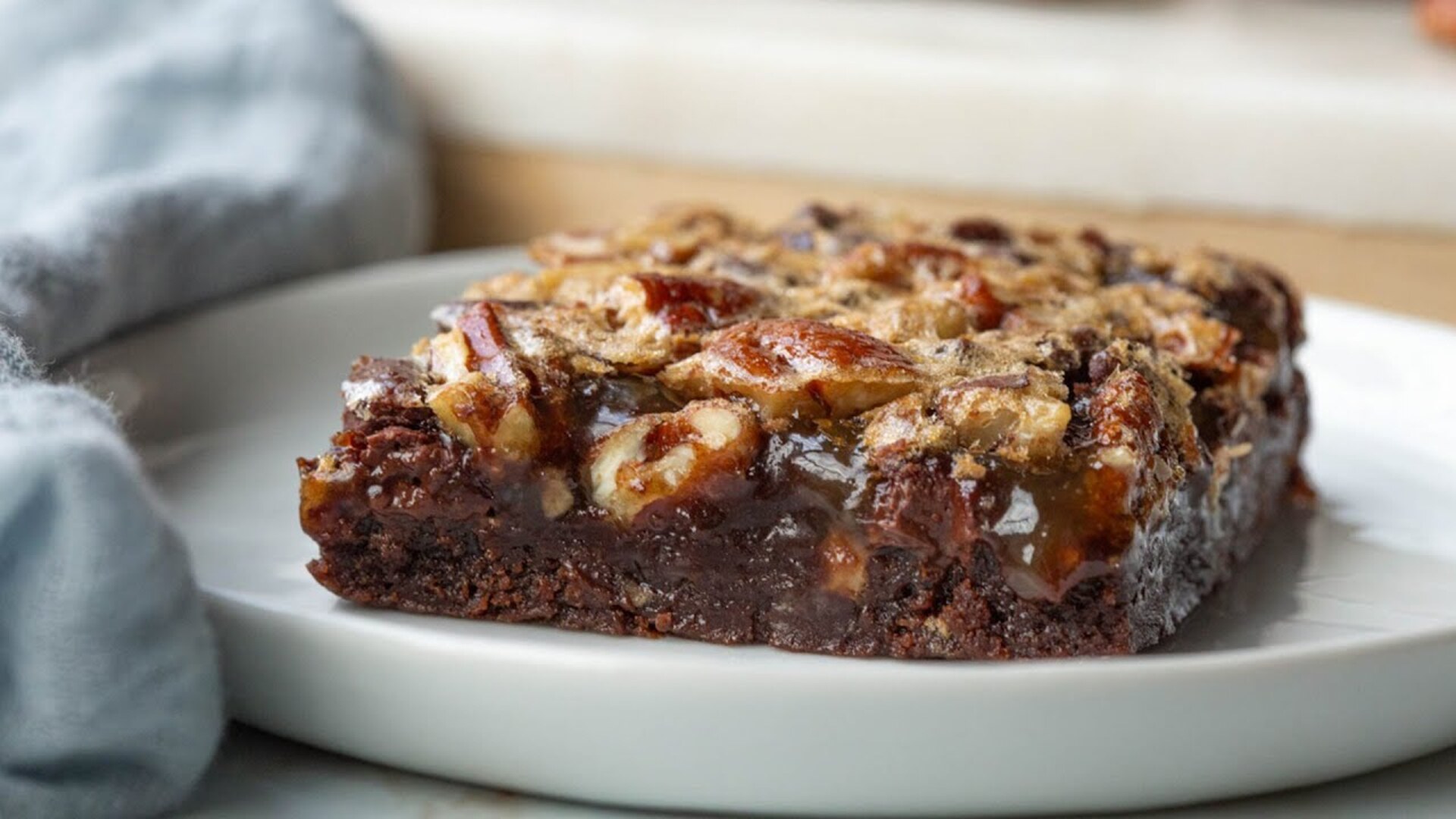 Video thumbnail for Fudgy Chocolate Chip Pecan Pie Brownies Recipe