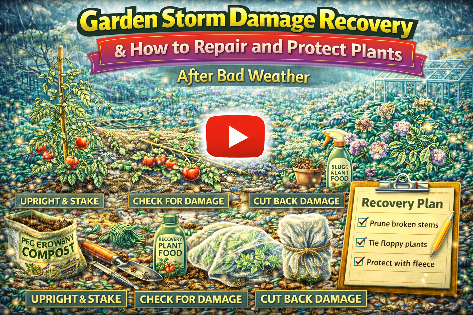 Video thumbnail for Garden Storm Damage Recovery | How to Repair and Protect Plants After Bad Weather