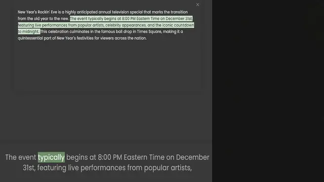 Video thumbnail for New Year's Rockin' Eve is a highly anticipated annual television special that marks the transition from the old year to the new. The event typically begins at 800 PM Eastern Time on December 31st, featuring live performances from popular