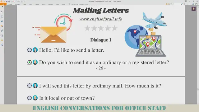 Video thumbnail for Mailing Letters -  English Conversations for Office Staff