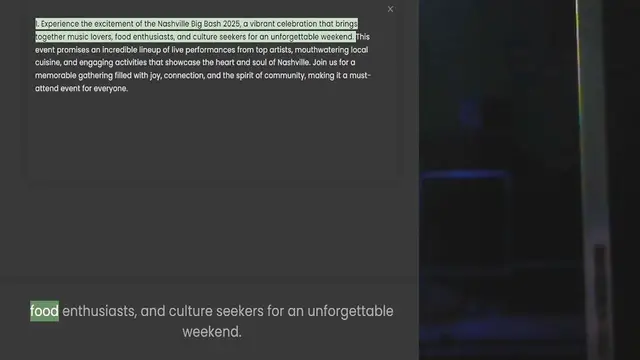 Video thumbnail for together music lovers, food enthusiasts, and culture seekers for an unforgettable weekend. This event promises an incredible lineup of live performances from top artists, mouthwatering local cuisine, and engaging activities that showcase