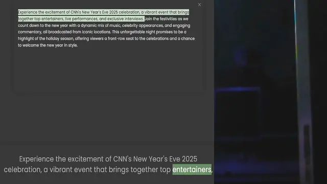 Video thumbnail for together top entertainers, live performances, and exclusive interviews. Join the festivities as we count down to the new year with a dynamic mix of music, celebrity appearances, and engaging commentary, all broadcasted from iconic locatio