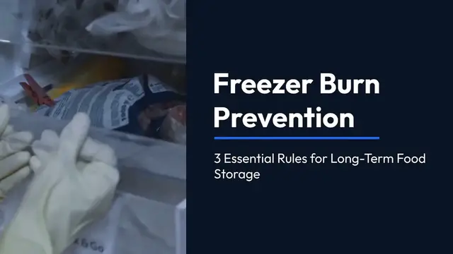 Video thumbnail for Freezer Burn Prevention 3 Essential Rules for Long-Term Food Storage
