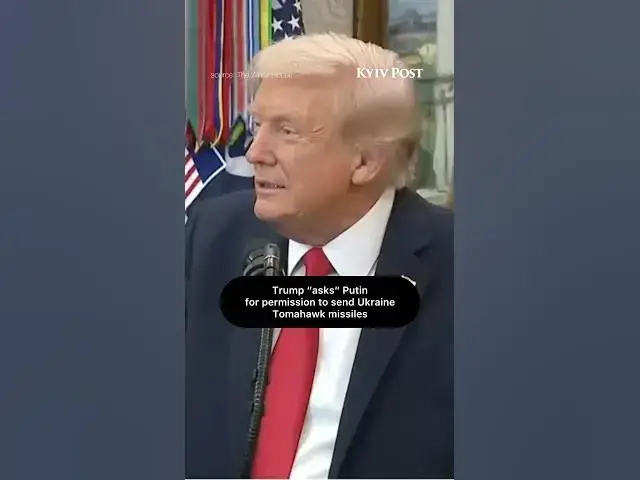 'Video thumbnail for Trump “asks” Putin for permission to send Ukraine Tomahawk missiles'