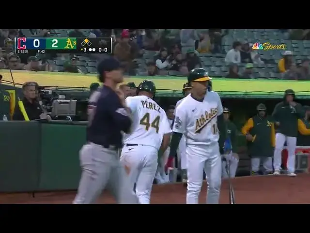 'Video thumbnail for Jace Peterson BELTS a RBI Sacrifice-Fly, Scoring Carlos Perez! | Oakland Athletics | 4/4/2023'