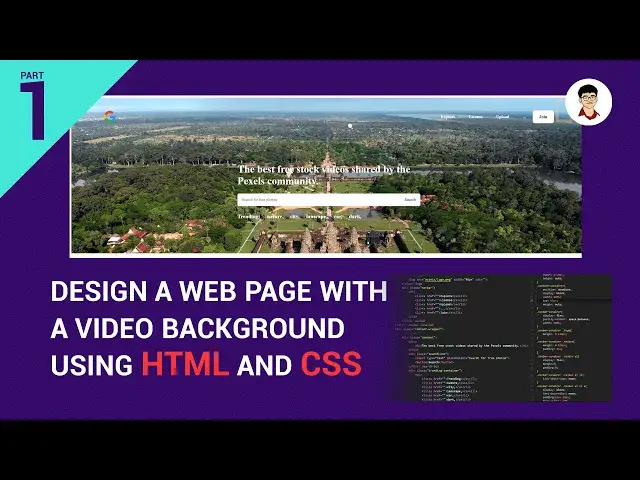 Video thumbnail for Design a web page with a video background using HTML and CSS