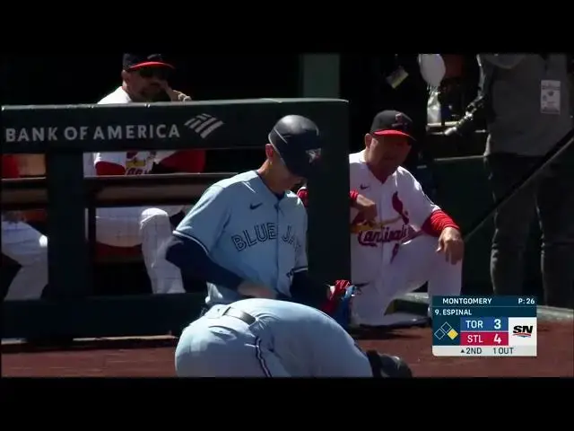 'Video thumbnail for Danny Jansen SLAPS a RBI Single, Scoring Matt Chapman! | Toronto Blue Jays | 4/2/2023'