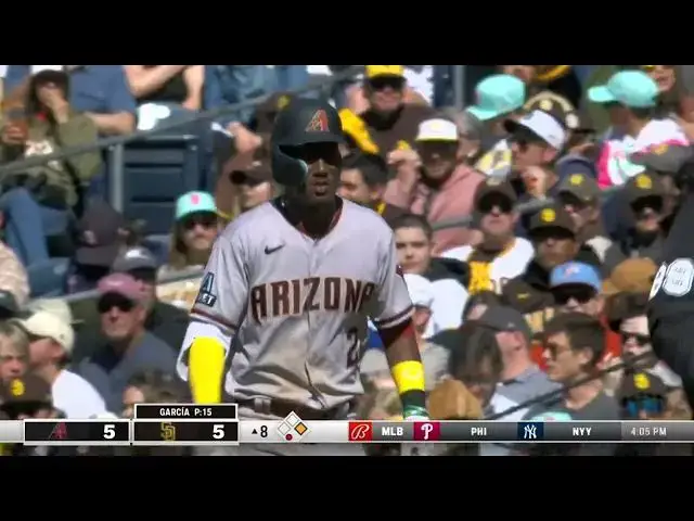 'Video thumbnail for Geraldo Perdomo REACHES on Error, Scoring Jake McCarthy! | Arizona Diamondbacks | 4/4/2023'