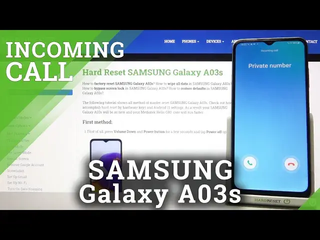 'Video thumbnail for Incoming Call in SAMSUNG Galaxy A03s – Answer / Mute / Hang Call'