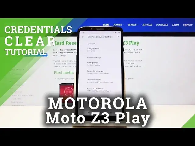 'Video thumbnail for How to Clear Credentials in MOTOROLA Moto Z3 – Delete Licenses'