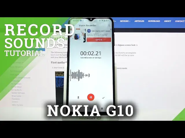 'Video thumbnail for How to Record Sounds on NOKIA G10 - Use Voice Recorder'